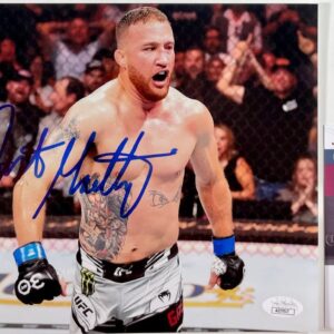UFC The Highlight Justin Gaethje Signed 8x10 Photo F Autograph MMA JSA COA