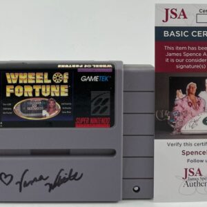 Vanna White Signed Wheel Of Fortune SNES Super Nintendo Cartridge JSA COA