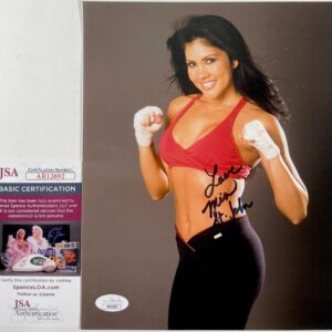 WBC Mia St. John Signed 8x10 Photo B Autograph Playboy Boxing JSA COA