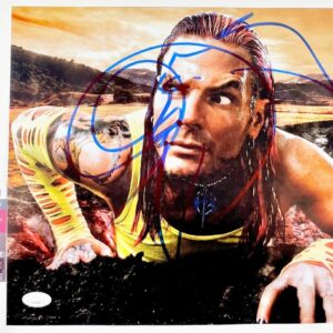 WWE AEW Jeff Hardy Signed 11x14 Photo G Autograph WrestleMania JSA COA