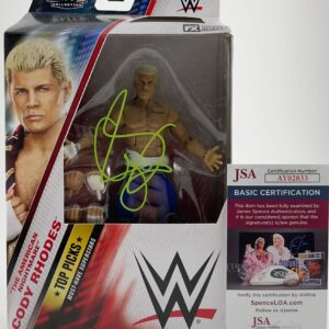 WWE American Nightmare Cody Rhodes Signed Mattel Elite Picks Figure B JSA COA