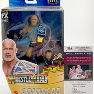 WWE Bill Goldberg Signed Mattel WrestleMania Elite Figure Autograph JSA COA