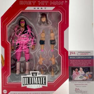 WWE Bret Hitman Hart Signed Mattel Ultimate Figure Autograph JSA COA