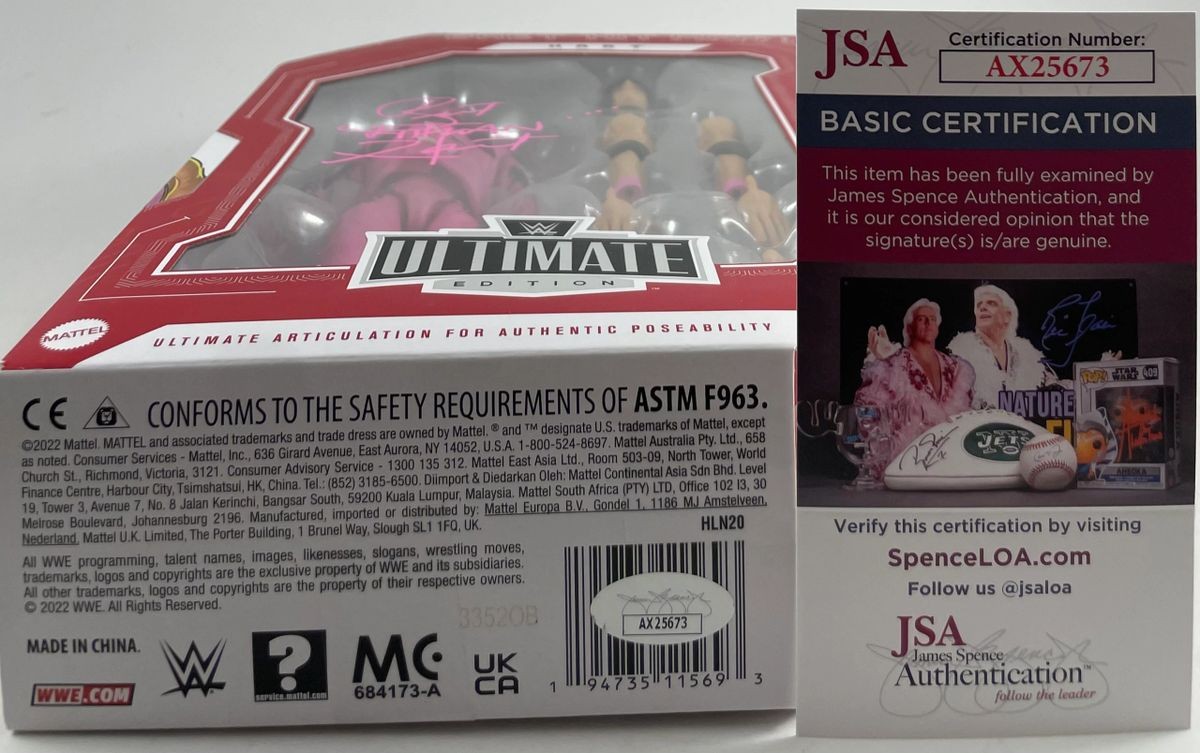 WWE Bret Hitman Hart Signed Mattel Ultimate Figure Autograph JSA COA - Image 6