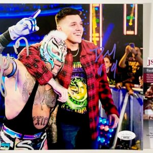 WWE Dominik Mysterio & Rey Mysterio Signed 8x10 Photo Authentic Autos JSA COA