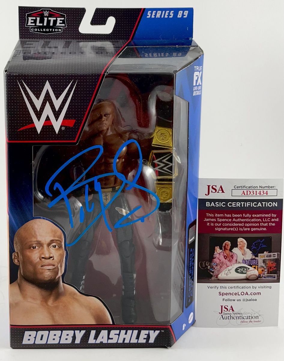 WWE NXT Bobby Lashley Signed Mattel Elite Wrestling Figure Autograph JSA COA