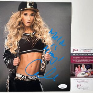 WWE NXT Carmella Signed 8x10 Photo A Autograph WrestleMania JSA COA