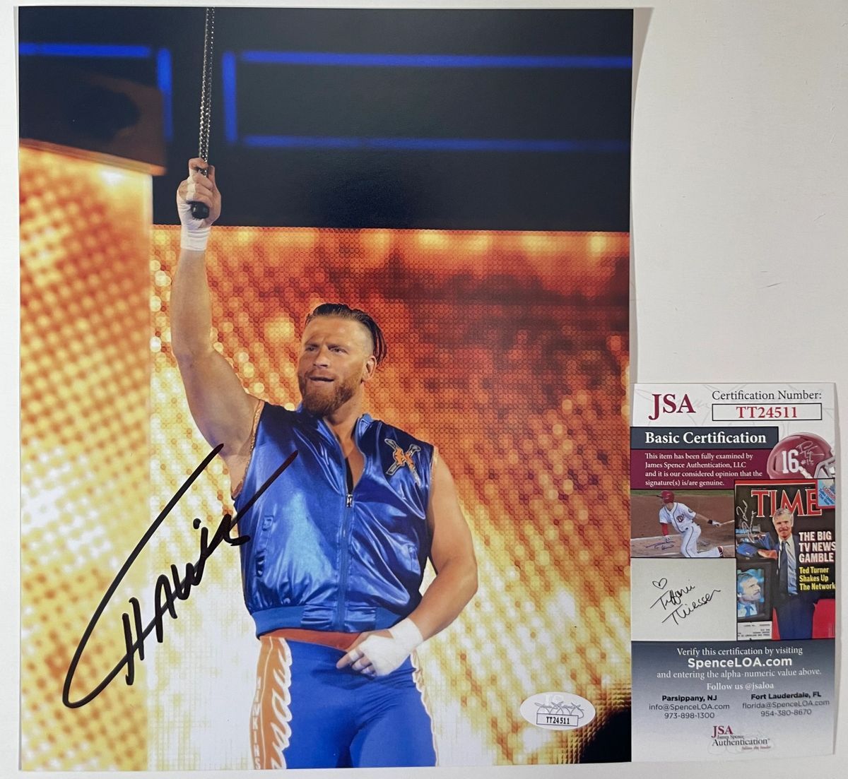 WWE NXT Curt Hawkins Signed 8x10 Photo B Autograph Brian Myers IMPACT JSA COA