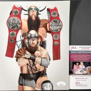 WWE NXT Erik & Ivar Signed Viking Raiders 8x10 Photo I Autograph JSA COA