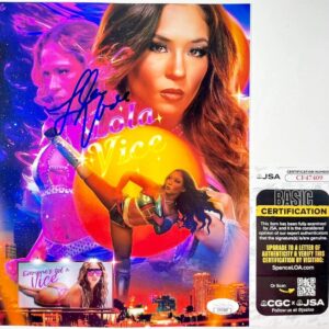 WWE NXT Lola Vice Signed 8x10 Photo AI Autograph Valerie Loureda AAA JSA COA