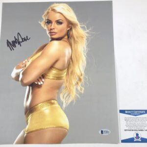 WWE NXT Mandy Rose Signed 11x14 Photo A Autograph Fire & Desire Beckett BAS COA