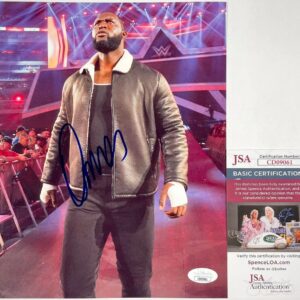 WWE NXT Omos Signed 8x10 Photo C Authentic Autograph WrestleMania JSA COA