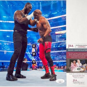 WWE NXT Omos Signed 8x10 Photo D Authentic Autograph WrestleMania JSA COA