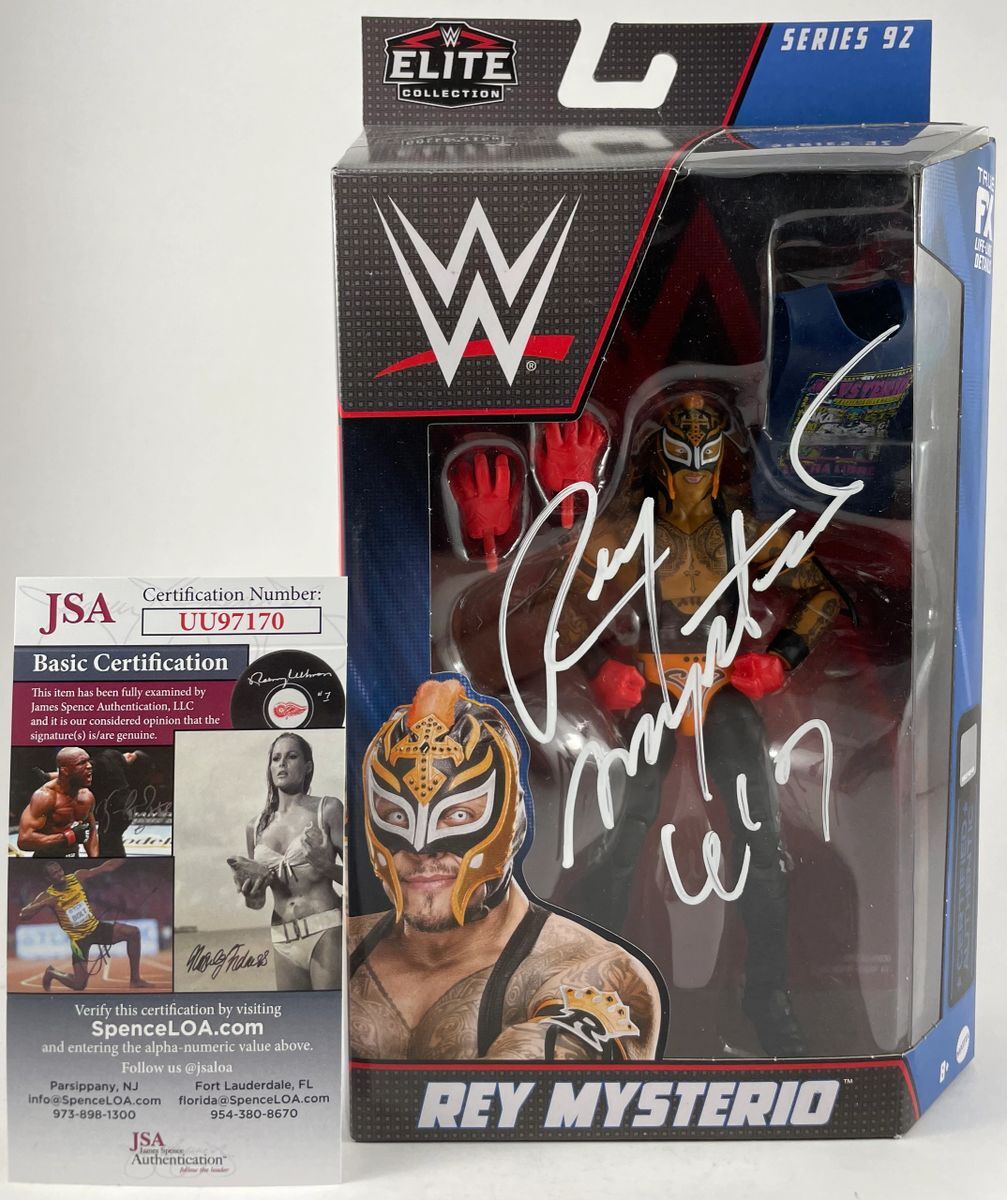 WWE NXT Rey Mysterio Signed Mattel Elite 92 Wrestling Figure Autograph JSA COA