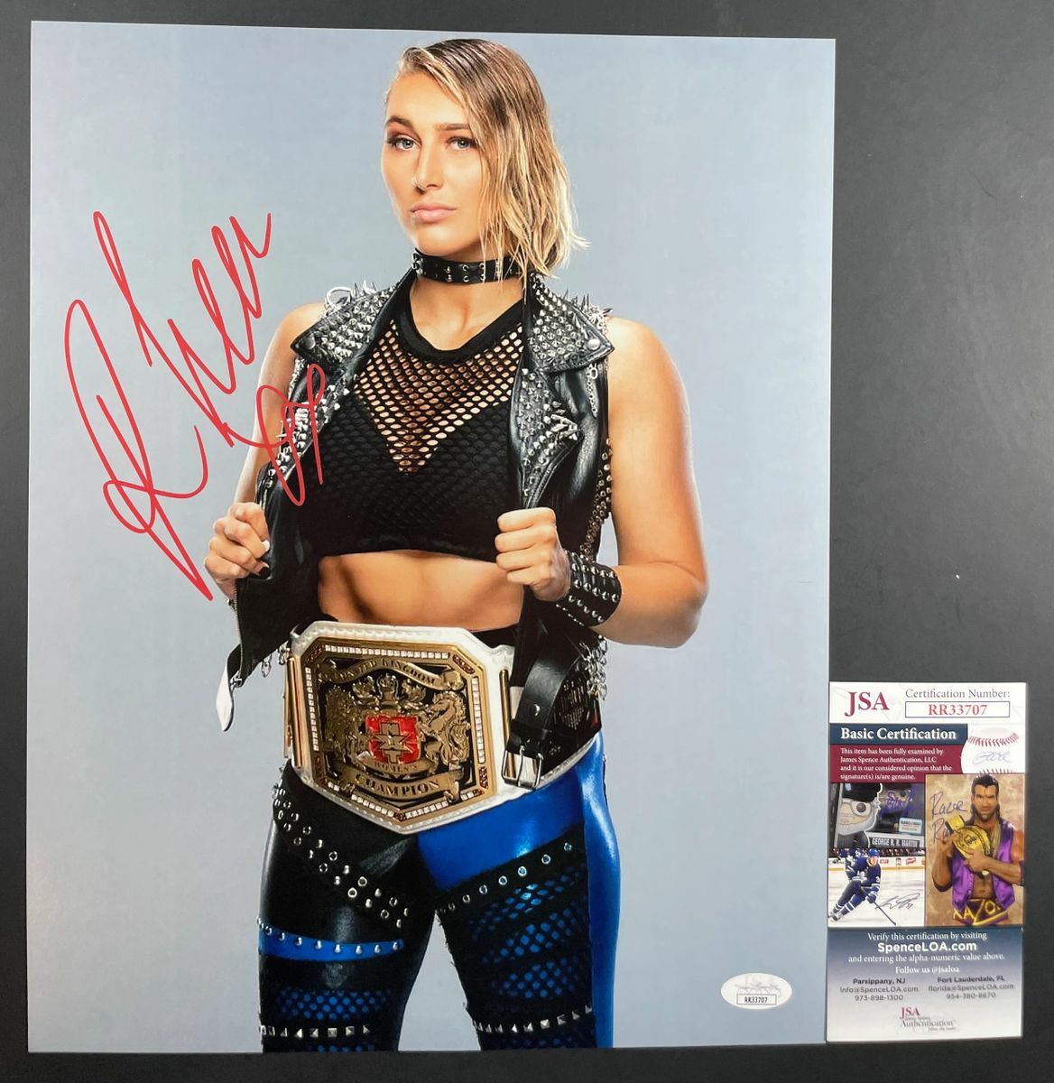 WWE NXT Rhea Ripley Signed 11x14 Photo B Autograph WrestleMania JSA COA