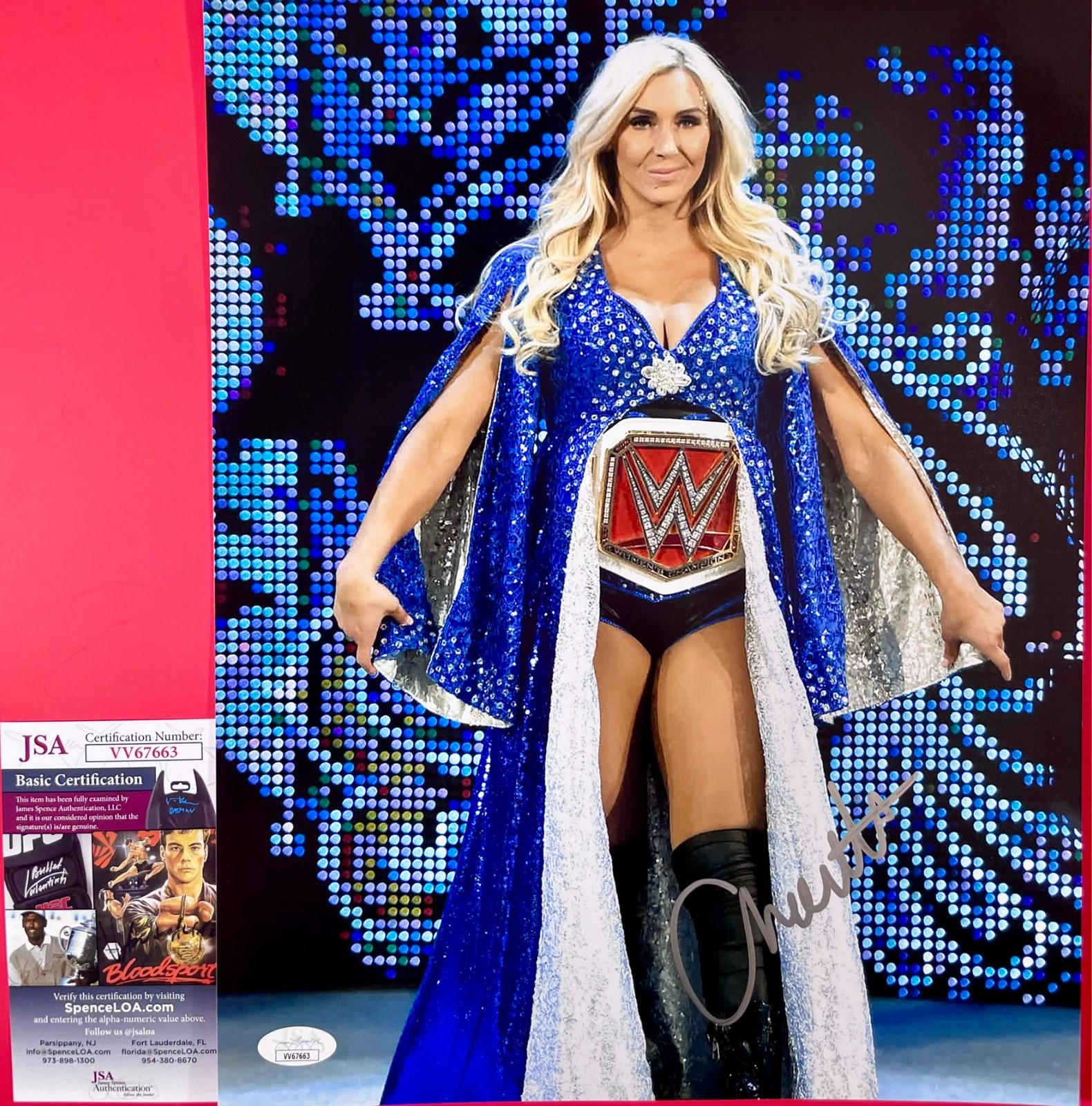 WWE NXT The Queen Charlotte Flair Signed 11x14 Photo Authentic Autograph JSA COA