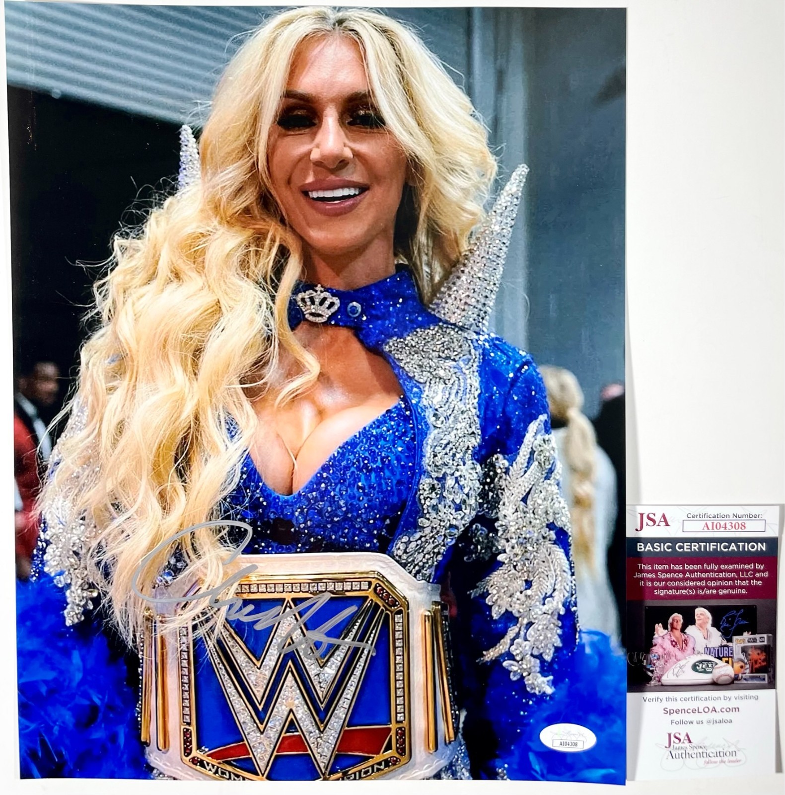 WWE NXT The Queen Charlotte Flair Signed 11x14 Photo Authentic Autograph JSA COA