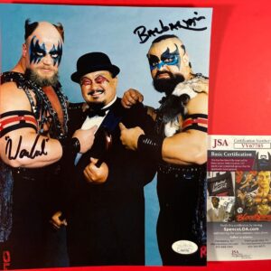 WWE The Warlord & Barbarian Signed Powers Of Pain 8x10 Photo C Autograph JSA COA