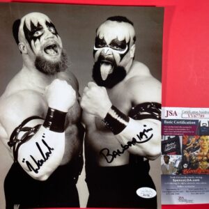 WWE Warlord & Barbarian Powers Of Pain Signed 8x10 Photo D Autograph JSA COA