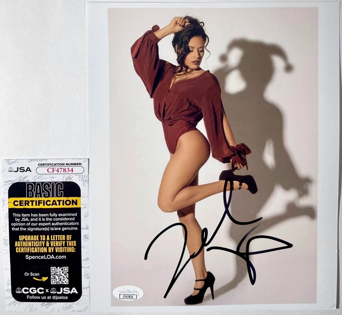 WWE Zelina Vega Signed 8x10 Photo B Authentic Autograph WrestleMania JSA COA