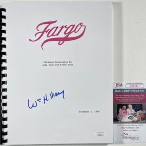 William H. Macy Signed Fargo Complete Movie Script A Autograph JSA COA