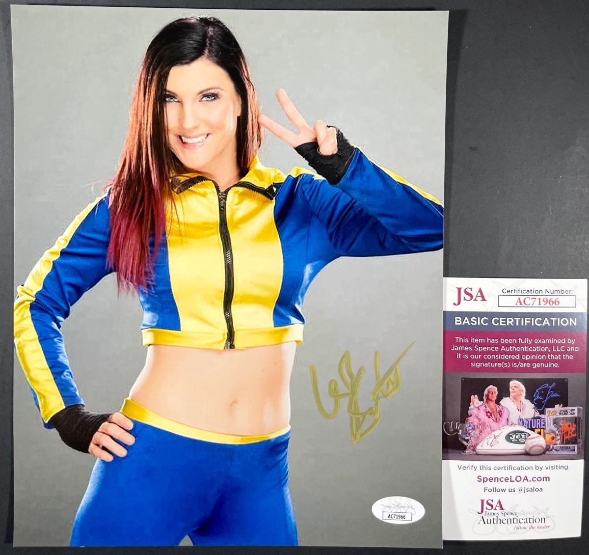 AEW All Elite Wrestling The Librarian Leva Bates Signed 8x10 Photo G JSA COA
