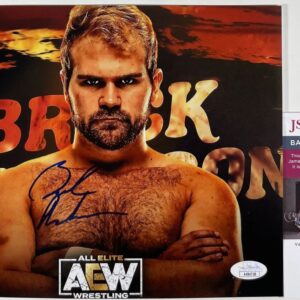 AEW Brock Anderson Signed All Elite Wrestling 8x10 Photo B Autograph JSA COA