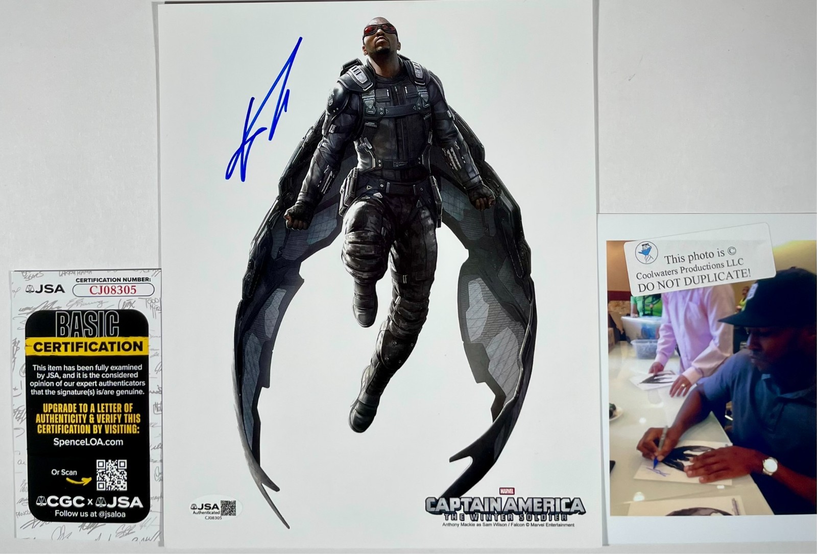 Anthony Mackie Signed Marvel Captain America Winter Soldier 8x10 Photo JSA COA - Image 2
