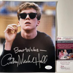 Anthony Michael Hall Signed The Breakfast Club 8x10 Photo B Autograph JSA COA