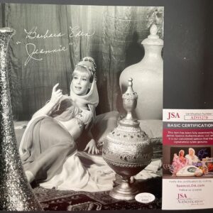 Barbara Eden Signed I Dream Of Jeannie B&W 8x10 Photo B Autograph JSA COA