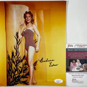 Barbara Eden Signed Sexy Swimsuit 8x10 Photo A Autograph Jeannie JSA COA