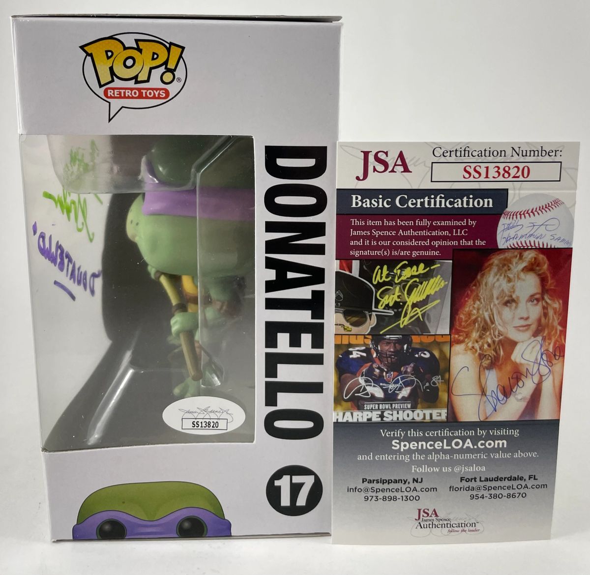 Barry Gordon Signed Teenage Mutant Ninja Turtles Donatello Funko POP! JSA COA - Image 2