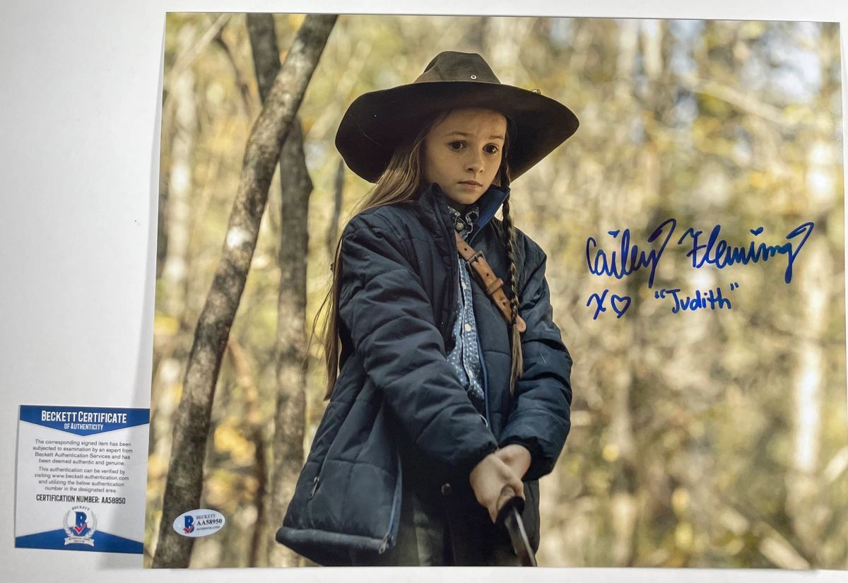 Cailey Fleming Signed The Walking Dead Judith Grimes 11x14 Photo K BAS COA