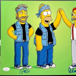 Cheech & Chong Signed The Simpsons 11x14 Photo D Autograph JSA COA