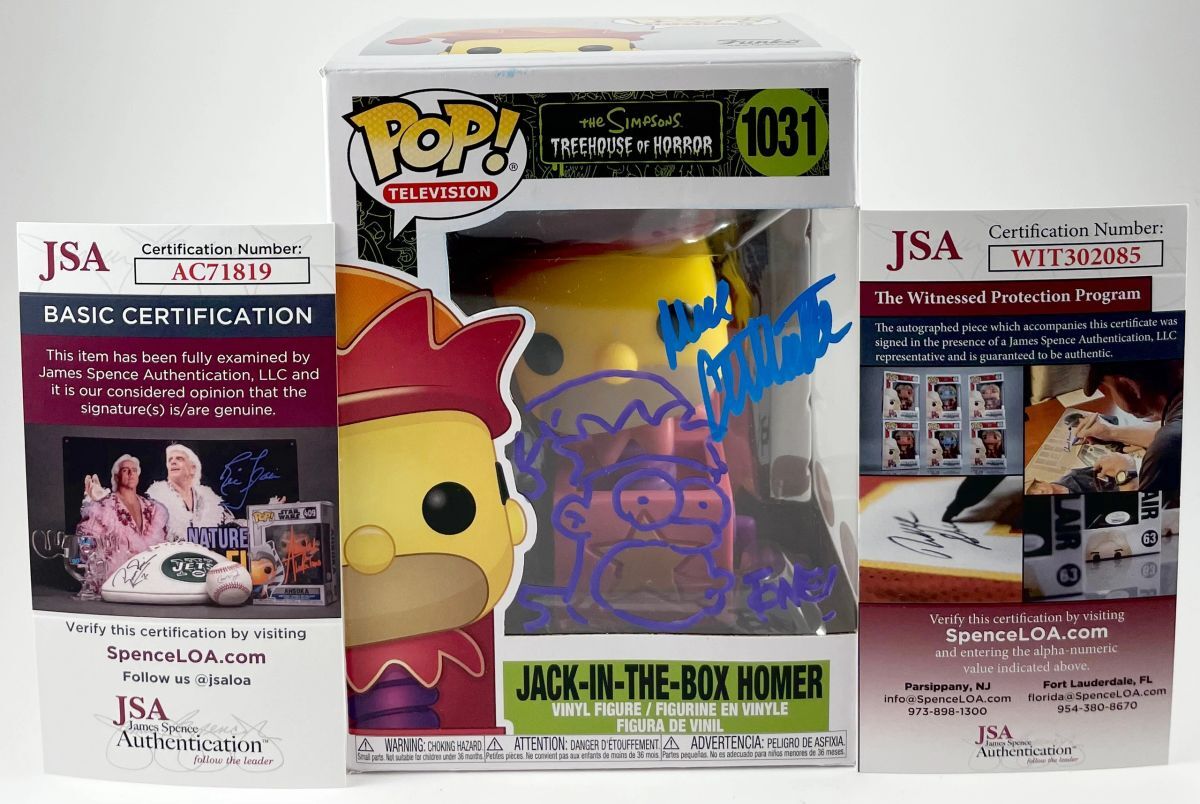 Dan Castellaneta Tone Rodriguez Signed The Simpsons THOH Homer Funko POP JSA COA