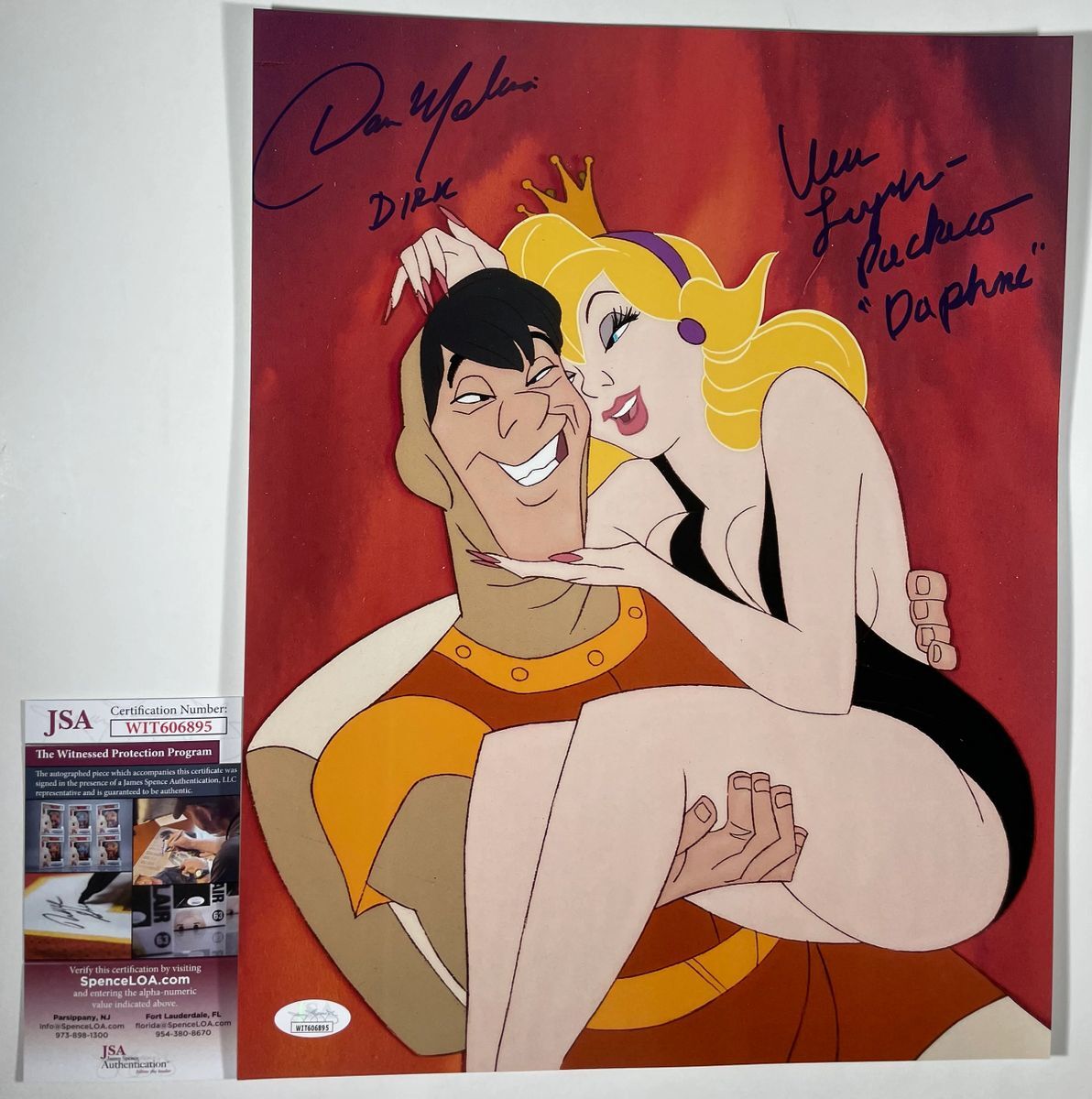 Dan Molina & Vera Pacheco Signed Dragon's Lair 11x14 Photo D Autograph JSA COA