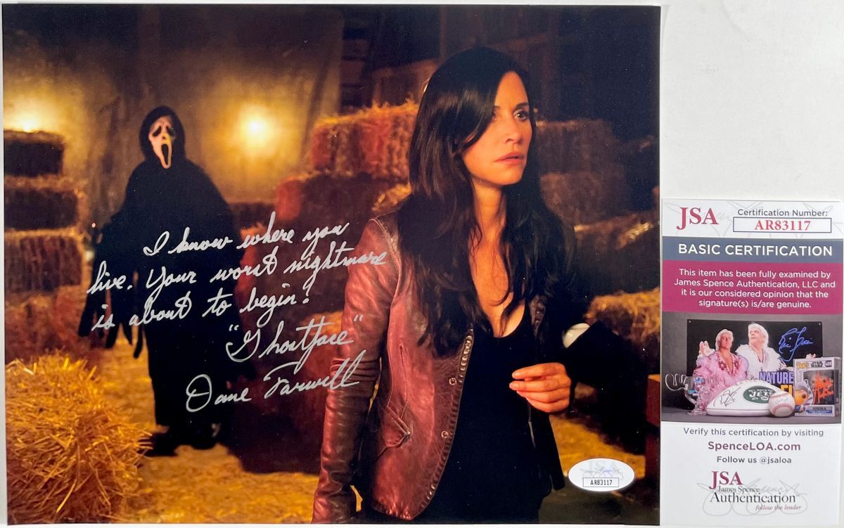 Dane Farwell Signed Scream Ghostface 8x10 Photo I Autograph JSA COA