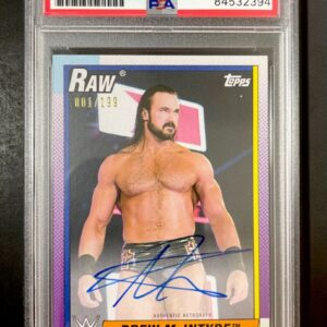 Drew McIntyre Signed 2021 Topps Heritage WWE Autograph Card #d PSA DNA Slabbed