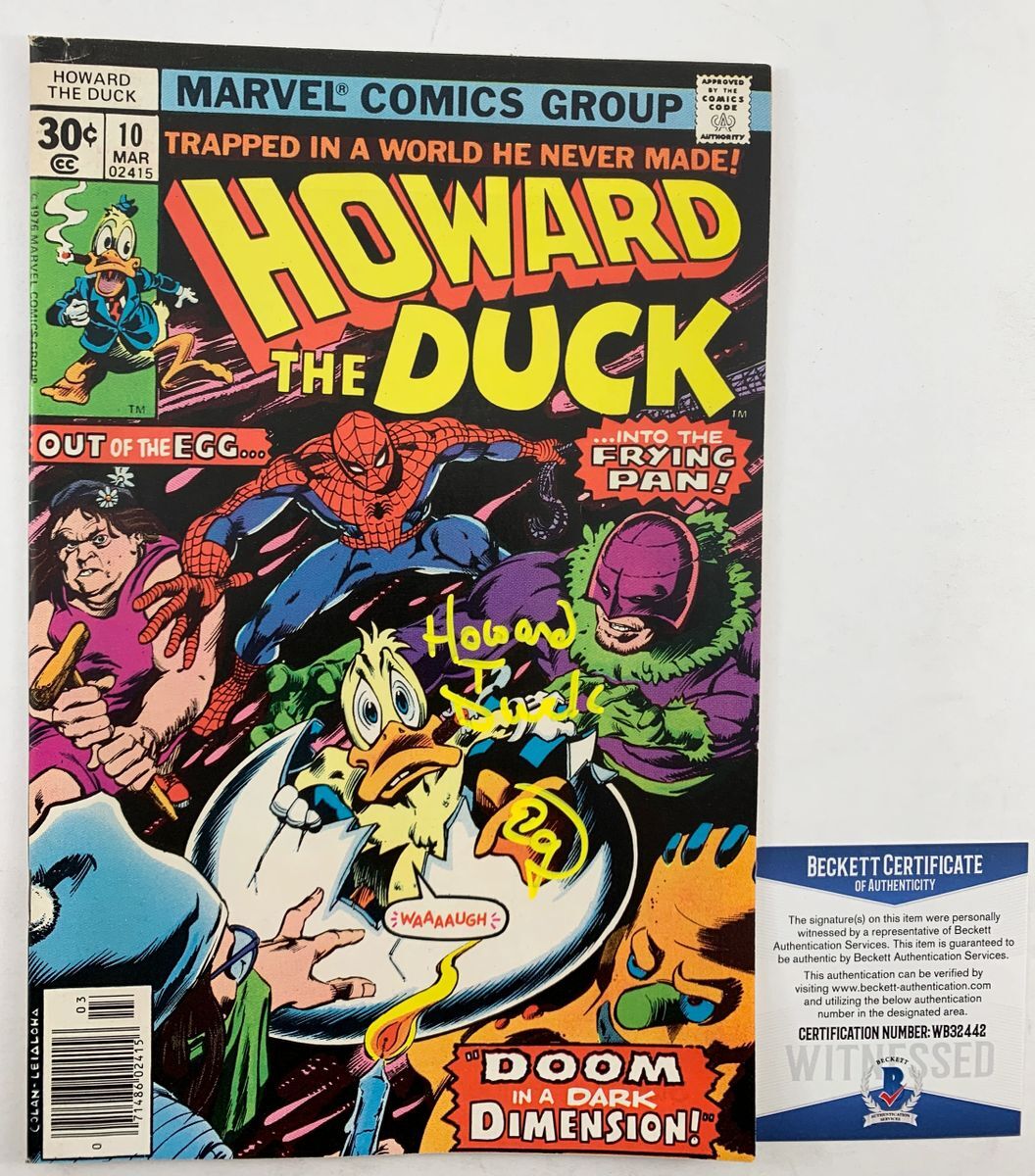 Ed Gale Signed Howard The Duck Comic Book #10 Autograph BAS COA