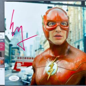 Ezra Miller Signed The Flash 2023 8x10 Photo B Autograph Justice League JSA COA