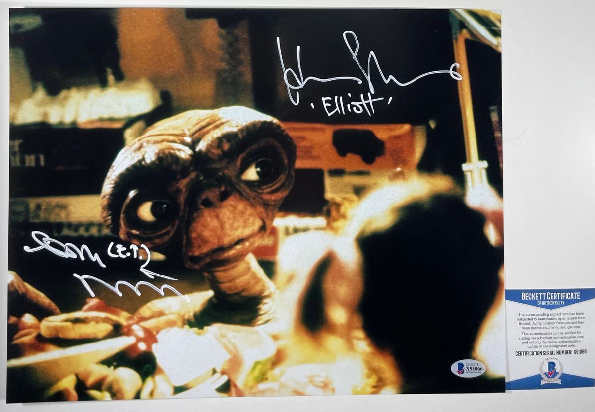 Henry Thomas & Matthew DeMeritt Signed E.T. 11x14 Photo C Autograph BAS COA