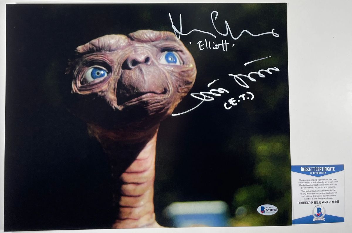 Henry Thomas & Matthew DeMeritt Signed E.T. 11x14 Photo D Autograph BAS COA