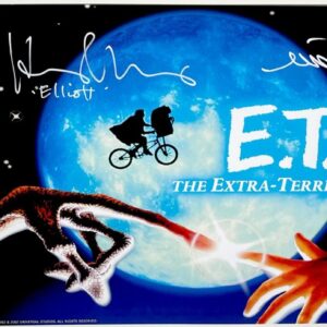 Henry Thomas & Matthew DeMeritt Signed E.T. 11x17 Poster C Autograph BAS CO
