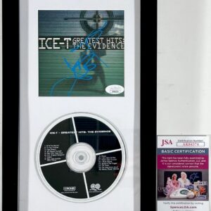 Ice-T Signed Greatest Hits The Evidence CD Booklet Framed & Matted JSA COA