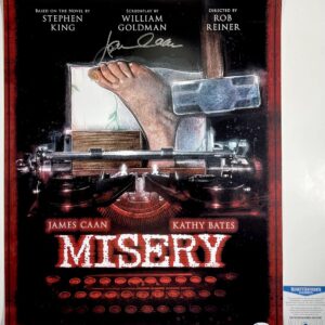 James Caan Signed Misery 16x20 Movie Poster Autograph Paul Sheldon BAS COA