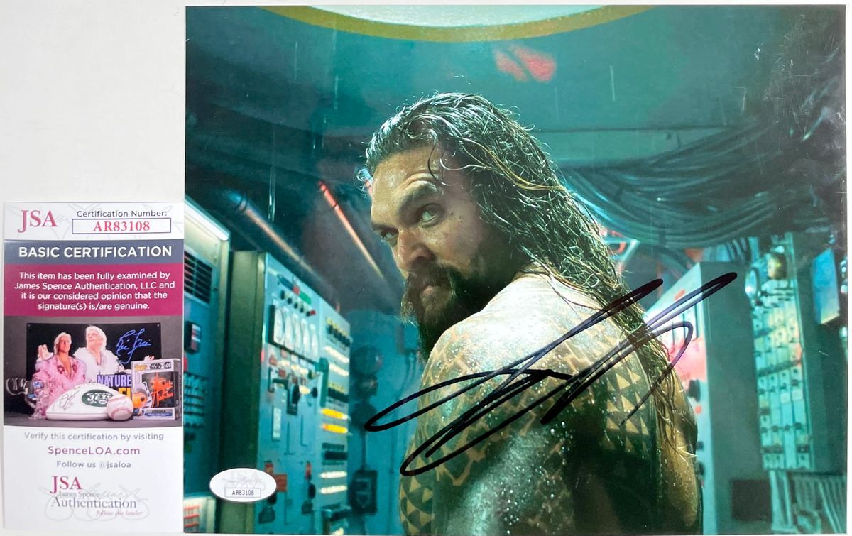 Jason Momoa Signed Aquaman The Lost Kingdom 8x10 Photo B Autograph JSA COA