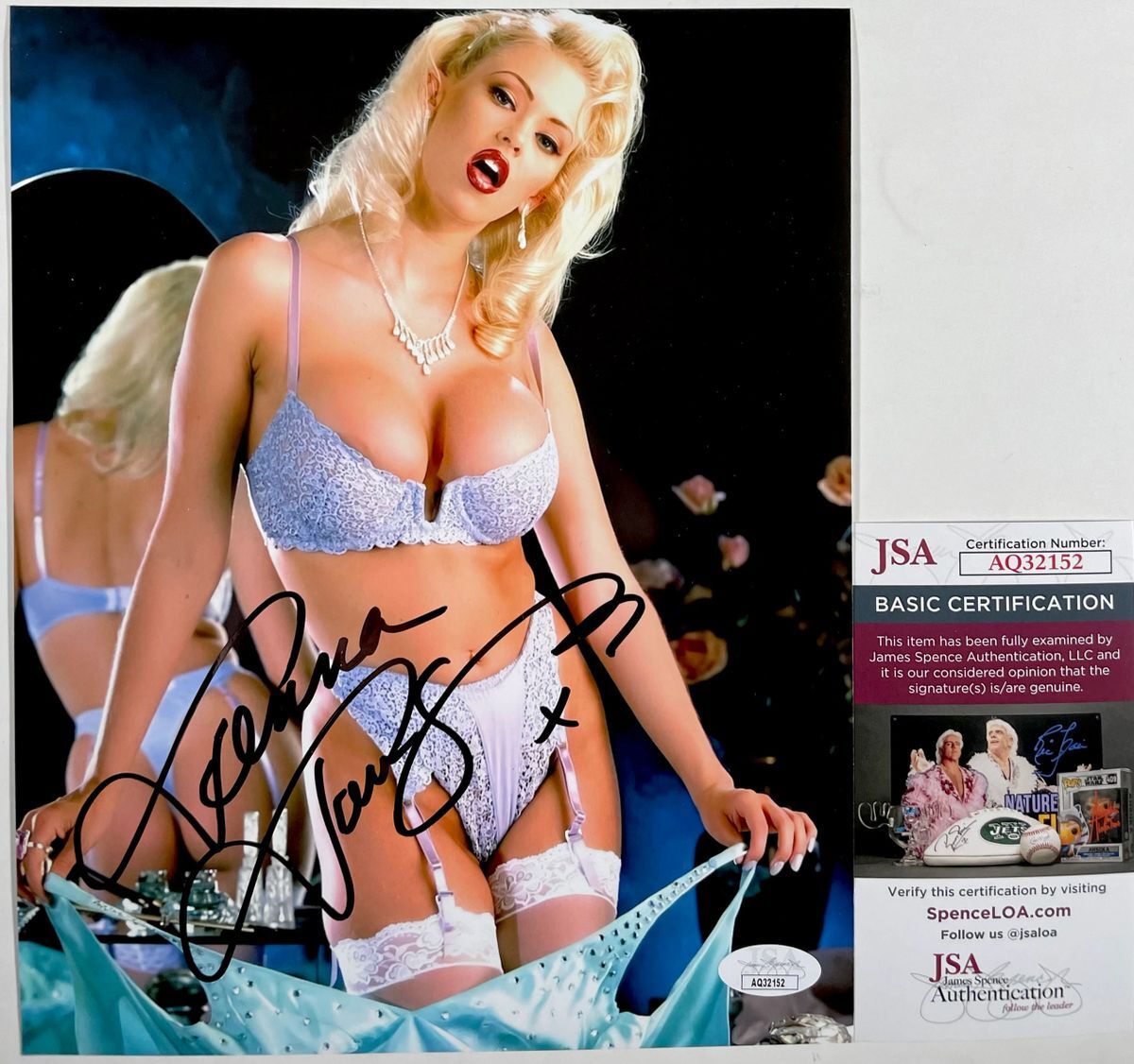 Jenna Jameson Signed Playboy Cover Girl 8x10 Photo B Autograph JSA COA