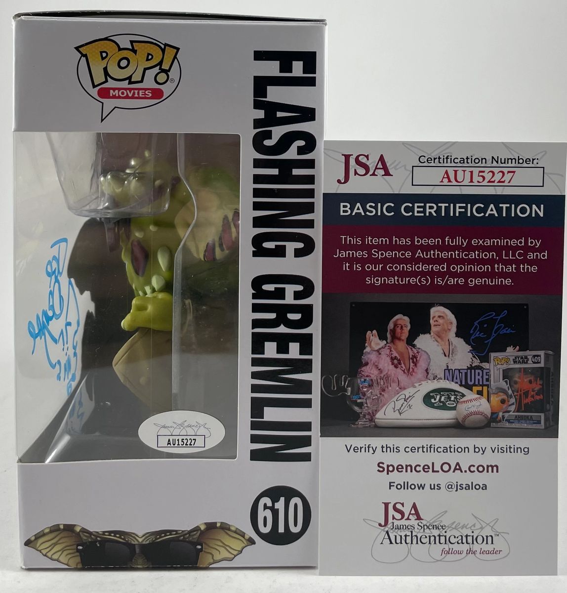 Joe Dante Signed Gremlins Flashing Gremlin Funko POP! #610 Autograph JSA COA - Image 2