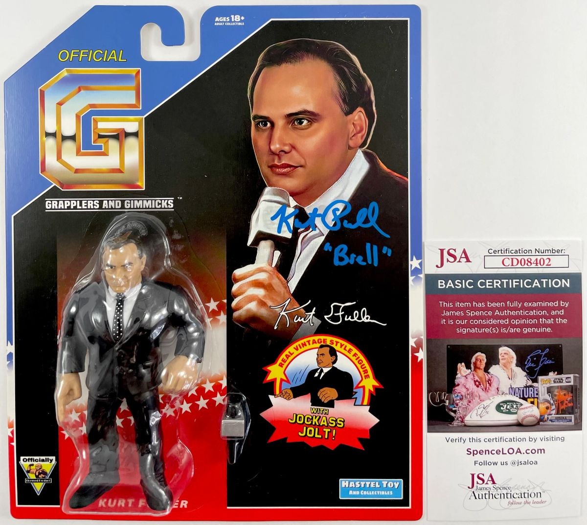 Kurt Fuller Signed Grapplers & Gimmicks No Holds Barred Brell Figure JSA COA