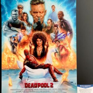 Lewis Tan Signed Marvel Deadpool 2 12x18 Movie Poster Autograph BAS COA